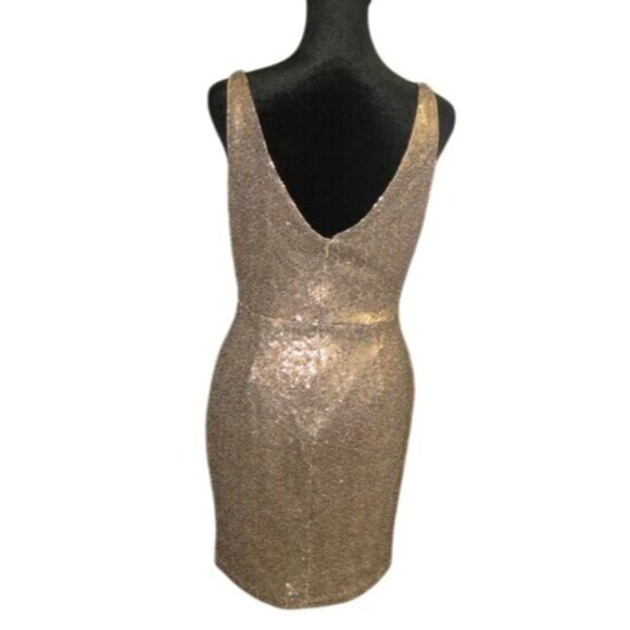 #LoveLulus Gold Sequin Lulu's Shiny Nightlife Cocktail Mini Embellished Dress - Picture 6 of 13
